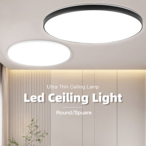 3 Colors Ceiling Light Waterproof Led Ceiling Lamp 18W 30W 40W 50W Modern Round Panel Light 220V For Balcony Corridor Bedroom Christmas Fixture Lamp