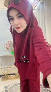 ONESET HIJAB KNITT TERLARIS SET HIJAB WANITA MODERN KEKINIAN TERVIRAL SET OOTD KONDAGAN