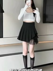 Dahong  กระโปรงเทนนิส  กระโปรงกางเกงเอวสูง ใส่ไปทะเล ไปคาเฟ่ งานสวยสุดๆๆ  สำหรับผู้หญิง 8821