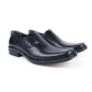 Sepatu Pantofel Pria Kulit Model Slip On Untuk Kerja Virale Official AL 02