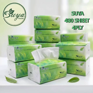 BUY 1 TAKE 1 8 PACKS 480 SHEETS SUYA Organic Green TEA (Facial Tissue Paper Towel)