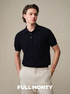 Color-block Cotton Linen Polo