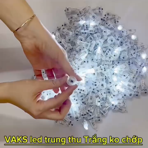 Combo 3 đèn led TRUNG THU TRẮNG không chớp dùng pin _ trang trí tiệc lễ hội làm đèn lồng..v.v