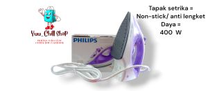 Setrika Uap Philips watt kecil / Setrika Uap Low Watt Philips 400w GC1418