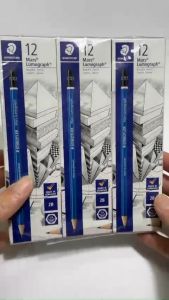 Bút chì Đức STAEDTLER Mars Lumograph 100 thân xanh viết chì gỗ kỹ thuật từ HB đến 12B