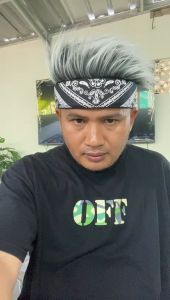Topi Rambut Palsu Pria Motif Paisley