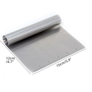 Multipurpose Pastry Scraper Tool with Measurement Marks for Even Portions Stainless Steel Build Bench Scraper Kitchen