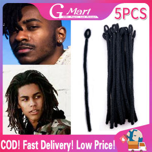 【5PCS】Sallyhair Soft Handmade Dreadlocks Crochet Hair Braids Afro Kinky Faux Locs Twist Braiding Hair Extensions for Women Men Black Men-Dreadlocks