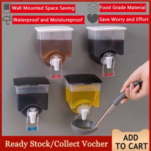 ขวดใส่เครื่องปรุงในครัวแบบติดผนังกล่องใส่เครื่องเทศในครัวเรือนเหยือกสําหรับใส่เครื่องเทศน้ําตาลเกลือสําหรับห้องครัว