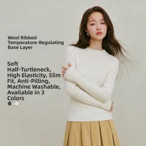 INMAN | Soft Long Sleeve Crewneck Sweater Wool Knitwear Autumn Wearable Striped Design