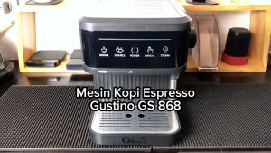 Paket Mesin Kopi Espresso GUSTINO GS 868 Coffee Maker Set Alat Seduh Pembuat Espresso Machine GS868 MK868 With Grinder N600