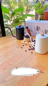 กาน้ำร้อนด้ามไม้ หม้อกาแฟแฮนด์เมด กาต้มน้ำมินิ หม้อต้มน้ำร้อนไฟฟ้า หม้อกาแฟ เหยือกดริปกาแฟ กาต้มกาแฟ