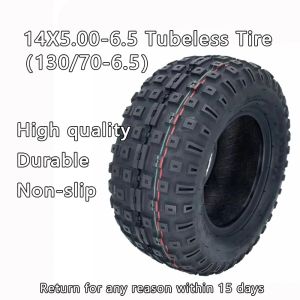 14x5.0-6.5 Tubeless Tyres Electric Scooter Tires 14 Inch Vacuum Tires 130/70-6.5 High Quality Non-slip Off-road Tire Rain Tyre