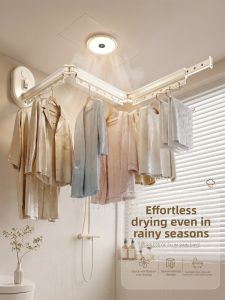 WEILAISHI | Suction Cup Expandable Foldable Concealed Drying Pole
