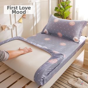 Non-Slip Cotton Dormitory Bed Mattress Cover 90x190cm