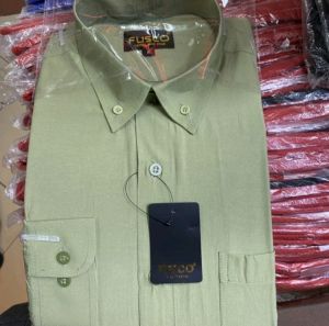 KEMEJA PRIA WARNA SAGE√KEMEJA PRIA POLOS LENGAN PANJANG