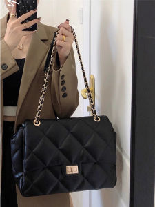 Large Capacity Commuter Womens Bag 2025 New Style Crossbody Single Shoulder Bag Small Fragrance Style Diamond Grid Chain Bag