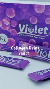 VIOLET COLLAGEN DRINK MINUMAN SERBUK BUAH ANGGUR 1 BOX ISI 6 SAHCET