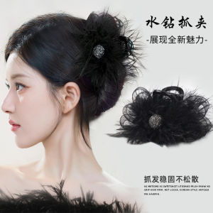 กิ๊บติดผมลายฉลามขนาดใหญ่สีดำ สำหรับผู้หญิง ทรงผมแบบใหม่ 2025 ทรงหางฉลาม ทรงหางม้า ตกแต่งผม ทรงหางม้า ทรงหางม้า