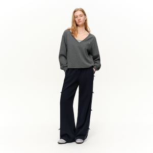 DUSHU | Bow Tie Sweet and Cool Wide Leg Trousers