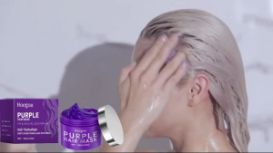 Hoegoa Purple Repairs Hair Mask – Collagen & Keratin Treatment Hair Conditioner Smooth & Glossy Hair Relieves Dry & Split Hair (100g)