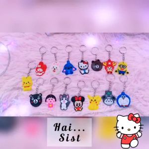 MYX Store Karakter Gantungan Kunci Cartoon Motif Unik Keychain Ganci Lucu Souvenir Key Aksesoris Tas