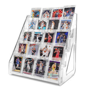 Card Record Disc Display Rackdesktop Storage Rack Assembly Large Capacity Stair Storage Multilayer Slot Boxstore Display Stand