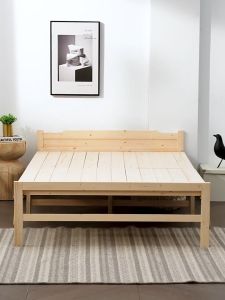 Minimalist Solid Bed Folding bed Thick Childrens bed formaldehyde-free Rental Room Economy Single/Double Bed Simple Bed Frame