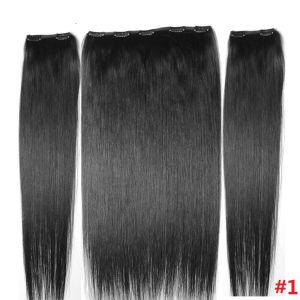 ZZHAIR 100% Brazilian Human Remy Hair Extensions 16"-24" Clips-in Three Pieces 3pcs Set 80g-100g 1x25cm 2x10cm Natural
