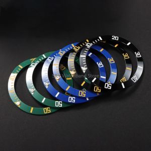 38mm Ceramic Alloy Watch Bezel Insert Ring Slope fit 40mm Automatic Mechanical Case for NH35/34 GMT Diving Watch Part Accessory