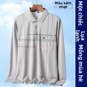 AOYUNNIAO | Áo Polo Dài Tay Nam Thon Mát Lụa Chống Nắng Có túi