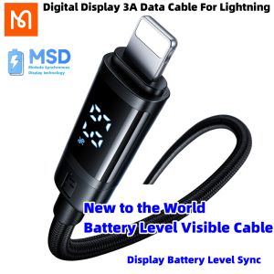Mcdodo New to the World Battery Level Visible Cable PD36W Type-C to Lightning 3A Fast Charging Cord For iPhone 14 13 12 11 X Pro Max iPad Pro Phone Charger Data Sync Wire