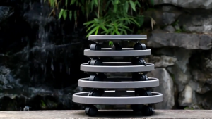 Flower Pot Moving Tray with Wheels Outdoor Planter Stand Garden Portable Round Removable Flower Pot Rack Indoor Balcony