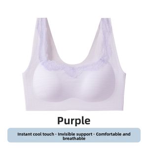 TONERCE | Large Breasts Minimizing Lace Seamless Sports Bra Ultra Thin Breathable