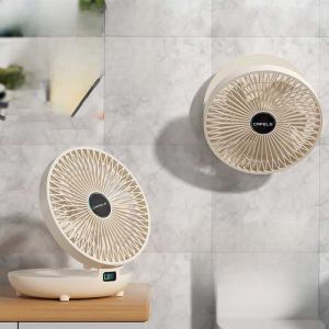 New 2024 Kitchen Bathroom Outdoor Foldable Wall Mounted Desktop Hanging Fan USB Charging Portable Mini Fan Fresh Style