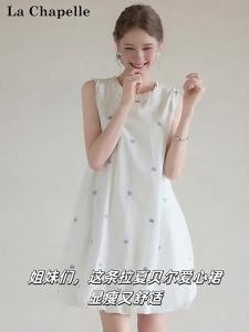 La Chapelle | Heart Design Flared Short Sleeve Summer Dress