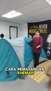 UtanKing™ Waterproof Camping Tent Foldable Tents Outdoor UV Windproof Rainproof Hiking Khemah Lipat