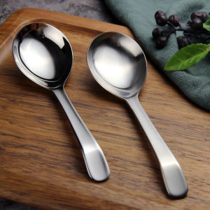 Thìa Bằng Thép Không Gỉ 18-10 Kiểu Trung Quốc Dài Tay Cầm Sâu Đầu Lớn Thìa Ăn Cháo Thìa Ăn Súp Thìa Ăn Đậu Phụ