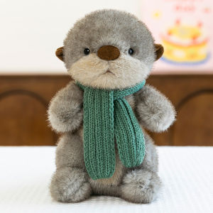 QIAOSHANG | Soft and Skin-Friendly Plush Otter with Scarf