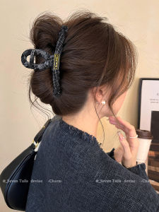 คลิปหนีบผมลายสก็อตสไตล์เกาหลีสำหรับผู้หญิง คลิปหนีบผมหางม้าแบบใหม่พร้อมที่หนีบผมขนาดใหญ่ 2025 รุ่นสุดไฮเอนด์