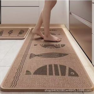 Thảm Flannel VIKAMA Thấm Hút Nước Dễ Dàng Làm Sạch Cho Nhà Bếp Phòng Giặt Áo Phòng Chống Trơn Trượt Trang Trí Nhà Cửa Footpad