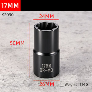 Bộ Dụng Cụ Cờ Lê 1/2 Inch Dụng Cụ Tháo Ốc Vít Lực Xoắn Cao Dụng Cụ Tháo Đai Ốc Bánh Xe Dụng Cụ Tháo Bu Lông Gãy 17-24mm Thép Carbon