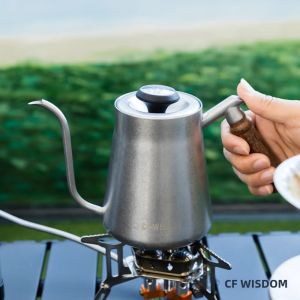 Bình Pha Cà Phê Bằng Thép Không Gỉ Cổ Điển CF WISDOM 600ml Vòi Kiểu Cổ Ngỗng Dùng Để Pha Cà Phê Và Trà Thủ Công