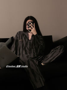 High-End Stripe Cotton Pajamas Set Long Sleeve Long Pants Home Clothes for Men And Women Spring Autumn Couple Sleepwear