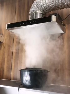 60*40cm Smart Kitchen Hood. 3 wind speeds wave-to-activate sensor elegant touch interface & LED illumination.