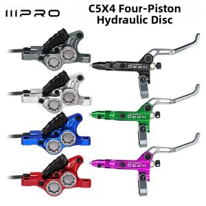 Four Piston Hydraulic MTB Brake Set Ultra Light Strong