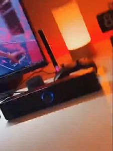 Bluetooth Wireless Soundbar Stereo Wired Speaker 3.5MM Audio Cable For Laptop/PC/TV/Gaming