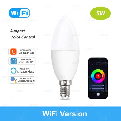 ZigBee Tuya Wifi Bluetooth LED Bulb Smart Life App Control Dimmable GU10 E27 E14 RGB CW Smart Light Bulbs Work With Alexa Google