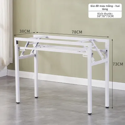 ShunFeng | Chân Bàn Gấp Đơn Giản Bằng Sắt Thiết Kế 1/2 Tầng Khung Lò Xo Chắc Chắn