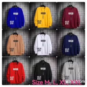 Promo Sweater Keren Kaos Pria Distro Fashisn Sweatshirt Elegan Crewneck Cowok Trendy Sweter Kekinian